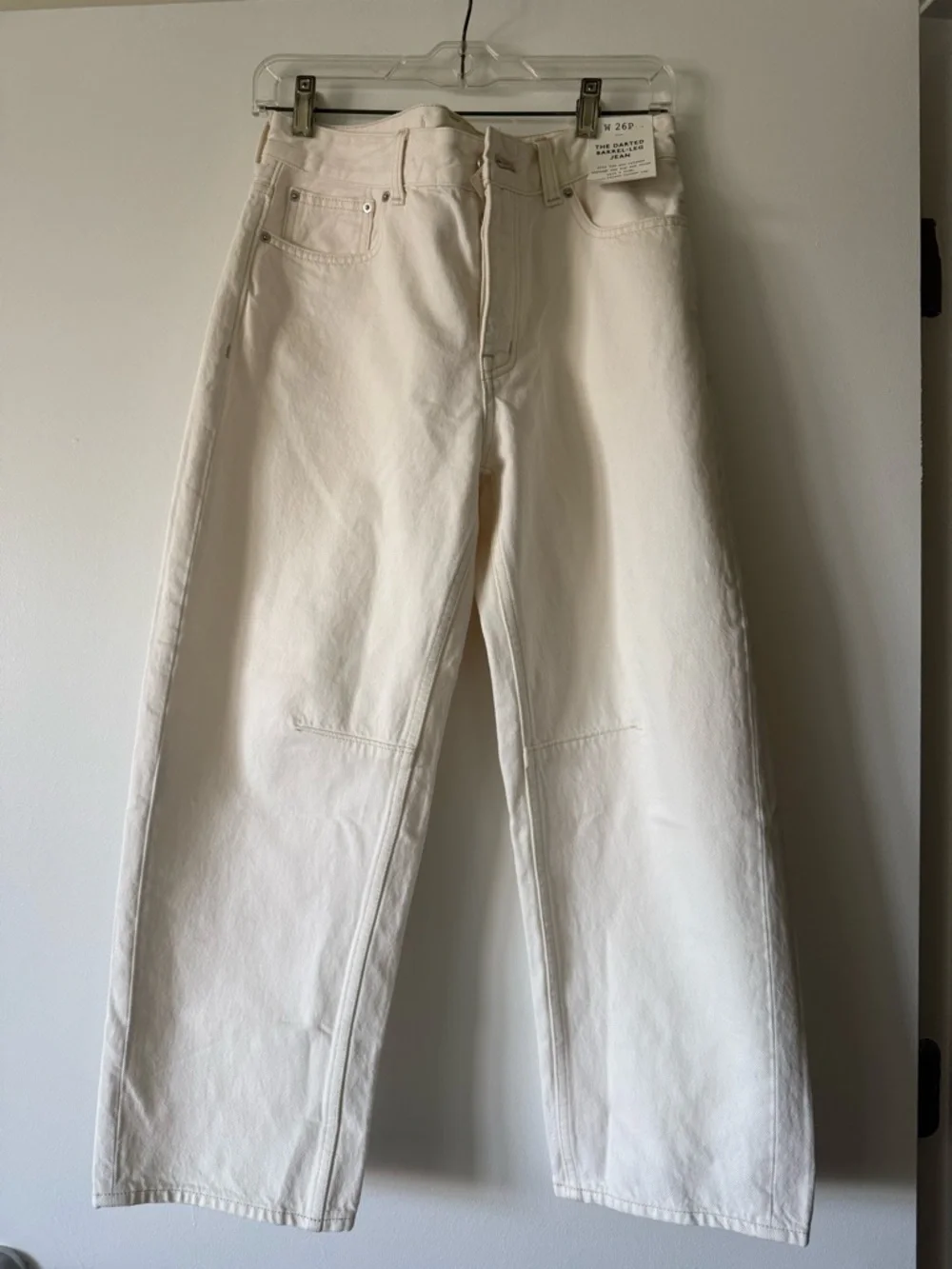 NWT Madewell white barrel jeans petite - Picture 1 of 3